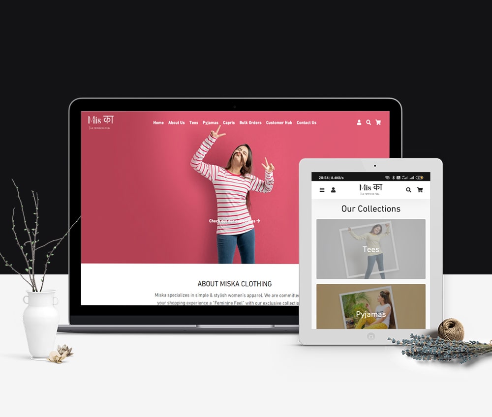 Miska Clothing Website Design